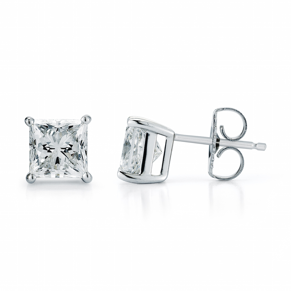 Tiffany Solitaire Diamond Stud Earrings in Rose Gold, Size: .22